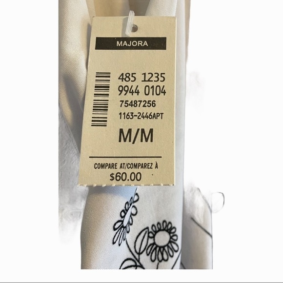 NWT Majora black white floral dress tie waist - Picture 11 of 11